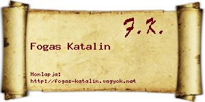 Fogas Katalin névjegykártya