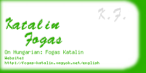 katalin fogas business card